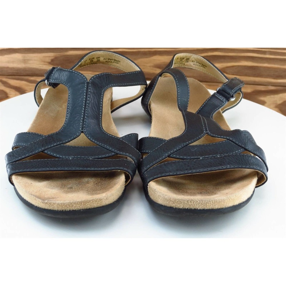 Naturalizer Black Leather Slingback Sandals - Picture 2 of 8